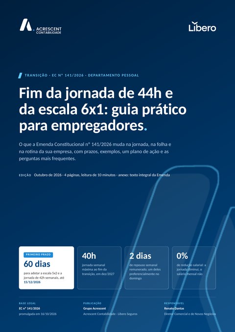 Capa do e-book Transição: fim da jornada de 44h e da escala 6x1
